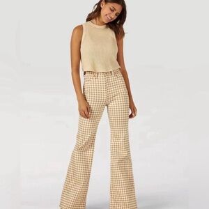 The Wrangler Wanderer Gingham Bell Bottoms Denim 26W 34L